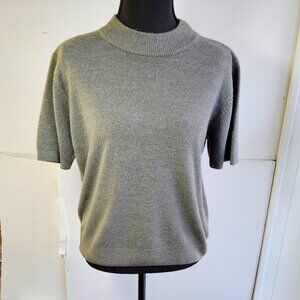 Women's Sag Harbor Dark Grey Sweater Petite Medium